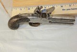 French Tap Lock Action Over/Under Flintlock Screw Barrel Pistol - 4 of 6