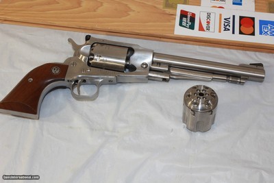 Ruger Stainless Steel Old Army with .45 Percussion and 45 LC Cylinders