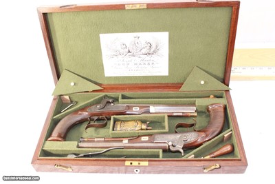 Joseph Manton of London .62 Caliber Dueling Pistols with Case
