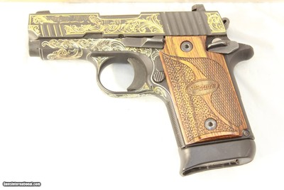 Engraved SigSauer P938 in 9 MM Para