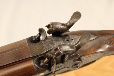Alex Henry Percussion Double Rifle with Damascus Barrels .52 Caliber - Image 7 of 15