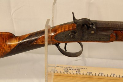 Durs Egg Percussion Damascus barrel Rifle .40 Caliber - Image 1 of 12