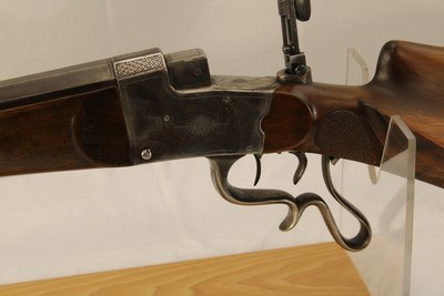B. Demmel Schuetzen Rifle .22 Fim Fire. - Image 1 of 15