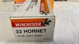WINCHESTER 22 HORNET AMMO 50/BOX - 1 of 7