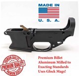 Premium AR-9 Billet 9mm Lower 80% Glock Pattern - Black Anodized - 1 of 6