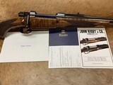 FREE SAFARI - NEW JOHN RIGBY AND COMPANY, BIG GAME DOUBLE SQUARE BRIDGE 375 H&H RIFLE, MAUSER BARRELED ACTION, GRADE 9 WOOD - 25 of 25