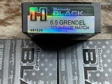 NEW 100 ROUNDS HORNADY BLACK 6.5 GRENDEL 123GR ELD MATCH AMMUNITION 81528 - 2 of 6