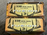 NEW 40 ROUNDS OF FEDERAL 338 WINCHESTER MAGNUM 225GR FUSION F338FS1 - 2 of 3