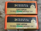 NEW 40 ROUNDS FEDERAL PREMIUM 338 LAPUA 250GR SIERRA MATCHKING GM338LM - 1 of 3
