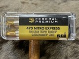 FEDERAL PREMIUM SAFARI 470 NITRO EXPRESS TROPHY BONDED SLEDGEHAMMER SOLID P470T2 - 2 of 5