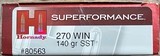 NEW 60 ROUNDS OF HORNADY SUPER PERFORMANCE 270 WIN 140GR SST 80563 - 1 of 4
