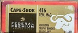 NEW FEDERAL 416 REMINGTON MAGNUM 400 GR TROPHY BONDED BEAR CLAW P416RT1 - 1 of 3