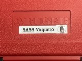 NEW RUGER SASS VAQUERO STAINLESS 357 MAG 4.62