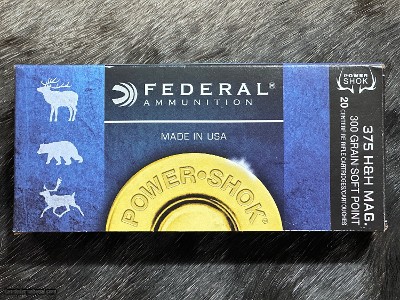 NEW FEDERAL POWER SHOK 375 H&H MAGNUM 300GR SOFT POINT 375B