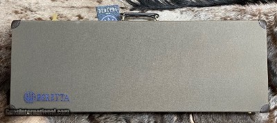 NEW BERETTA CANVAS AND LEATHER SHOTGUN CASE, 2-BARREL SET, FITS UP TO 32