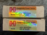 FACTORY HORNADY 404 JEFFERY, 89 ROUNDS DGX BONDED & DGS AMMO & 30 BRASS - 4 of 6