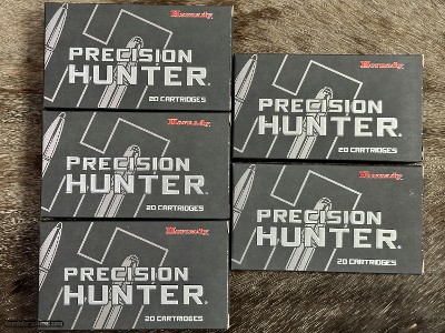 NEW HORNADY 100 ROUNDS 22 CREEDMOOR 80GR ELD-X PRECISION HUNTER AMMUNITION - SAME LOT