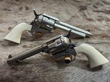 NEW PAIR CONSECUTIVE SERIAL NO. 1873 CATTLEMAN 45 COLT NICKEL, TEDDY ROOSEVELT, IVORY GRIP, ENGRAVED 550480 - LAYAWAY AVAILABLE - 2 of 20