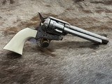 NEW PAIR CONSECUTIVE SERIAL NO. 1873 CATTLEMAN 45 COLT NICKEL, TEDDY ROOSEVELT, IVORY GRIP, ENGRAVED 550480 - LAYAWAY AVAILABLE - 3 of 20