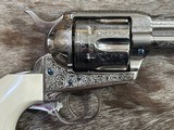 NEW PAIR CONSECUTIVE SERIAL NO. 1873 CATTLEMAN 45 COLT NICKEL, TEDDY ROOSEVELT, IVORY GRIP, ENGRAVED 550480 - LAYAWAY AVAILABLE - 5 of 20