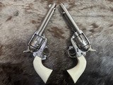 NEW PAIR CONSECUTIVE SERIAL NO. 1873 CATTLEMAN 45 COLT NICKEL, TEDDY ROOSEVELT, IVORY GRIP, ENGRAVED 550480 - LAYAWAY AVAILABLE - 1 of 20