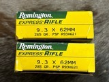 NEW 40 ROUNDS REMINGTON 9.3x62 MAUSER 285GR CORE LOKT PSP AMMUNITION R93X621 - 1 of 4
