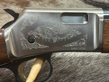 NEW BROWNING BL-22 GRADE II 22LR NICKEL ENGRAVED, WALNUT, 20