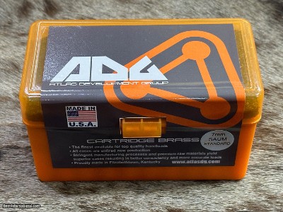 NEW ADG UNPRIMED 7mm SAUM BRASS BOX OF 50 ATLAS DEVELOPMENT GROUP 7SAUM