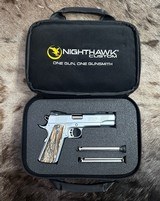 NEW NIGHTHAWK CUSTOM GRP GOV'T 1911 9MM W/ UPGRADES & MATCHING IVORY KNIFE - LAYAWAY AVAILABLE - 23 of 25
