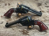 NEW PAIR CONSECUTIVE SERIAL NUMBERS RUGER VAQUERO 45 COLT 4.62