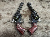 NEW PAIR CONSECUTIVE SERIAL NUMBERS RUGER VAQUERO 45 COLT 4.62