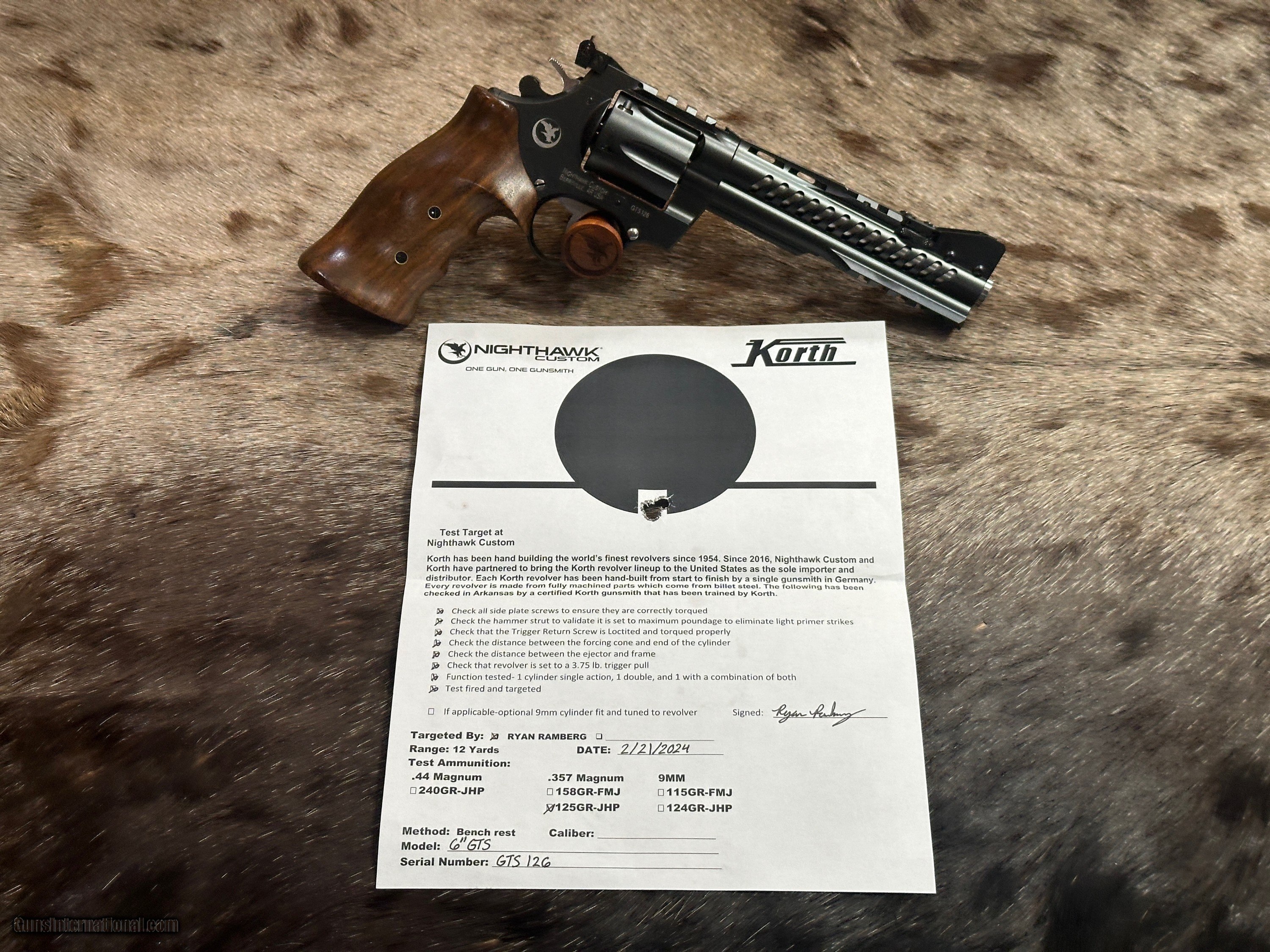 NEW KORTH SUPER SPORT GTS 357 MAGNUM 6