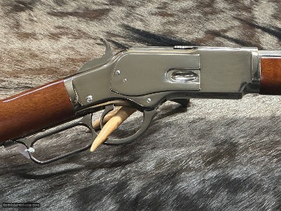 NEW UBERTI 1873 WINCHESTER NICKEL FINISH SPORTING RIFLE 357 MAGNUM 38 SPECIAL 20