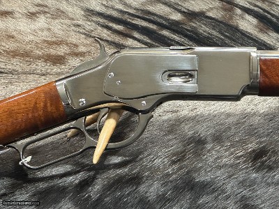 NEW UBERTI 1873 WINCHESTER NICKEL FINISH SPORTING RIFLE 357 MAGNUM 38 SPECIAL 20