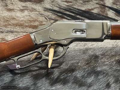 NEW UBERTI 1873 WINCHESTER NICKEL FINISH SPORTING RIFLE 357 MAGNUM 38 SPECIAL 20