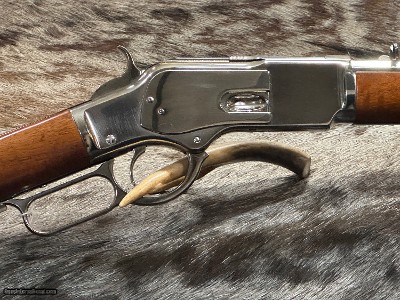NEW UBERTI 1873 WINCHESTER NICKEL FINISH SPORTING RIFLE 357 MAGNUM 38 SPECIAL 20
