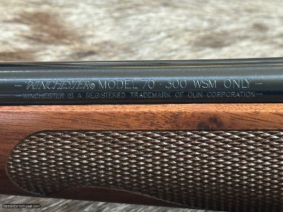 FREE SAFARI, NEW WINCHESTER MODEL 70 FEATHERWEIGHT 300 WSM (WIN SHORT MAG) WITH GOOD WOOD STOCK 24