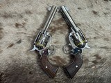 NEW PAIR CONSECUTIVE SERIAL #S RUGER VAQUERO TALO SHORT SPUR STAINLESS 45 COLT 4.62