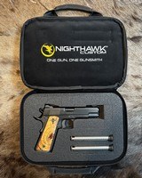 NEW NIGHTHAWK CUSTOM VIP BLACK COMMANDER 1911 45 ACP, ENGRAVED, IOS, WOOD DISPLAY CASE - LAYAWAY AVAILABLE - 24 of 25