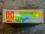 NEW HORNADY CUSTOM 100 ROUNDS 275 RIGBY (7X57 MAUSER) 140GR SPIRE POINT 8070 - LAYAWAY AVAILABLE - 2 of 4