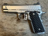 NEW NIGHTHAWK CUSTOM STAINLESS STEEL TREASURER OFFICER 1911 9MM 3.8