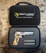 NEW NIGHTHAWK CUSTOM VIP SILVER GOV'T 1911 45 ACP, ENGRAVED, WOOD CASE, IOS - LAYAWAY AVAILABLE - 24 of 25