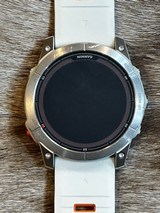 GARMIN FENIX 7X PRO SAPPHIRE SOLAR WATCH GPS, TITANIUM W/ GREY/ORANGE - 7 of 8