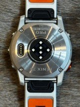 GARMIN FENIX 7X PRO SAPPHIRE SOLAR WATCH GPS, TITANIUM W/ GREY/ORANGE - 3 of 8