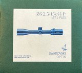 NEW SWAROVSKI Z6 2.5-15x44 GEN II BT PLEX 30mm SCOPE 59410 - 14 of 15