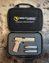 NEW NIGHTHAWK CUSTOM SAND HAWK GOV'T DOUBLE STACK 1911 9MM W/ IOS, UPGRADES - LAYAWAY AVAILABLE - 23 of 25