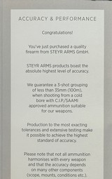 FREE SAFARI, NEW STEYR ARMS SM12 HALF STOCK MOUNTAIN 308 WIN 20