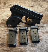 RUGER LCP 380 ACP, CRIMSON TRACE LASER, LEATHER HOLSTER, EXTRA MAG, DISPLAY MODEL 03701 - 1 of 25