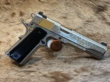 NEW NIGHTHAWK CUSTOM SHOP SPRINGFIELD GOV'T 1911 GARRISON ENGRAVED 45 ACP SFPX9420STGW - LAYAWAY AVAILABLE