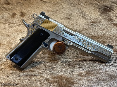 NEW NIGHTHAWK CUSTOM SHOP SPRINGFIELD GOV'T 1911 GARRISON ENGRAVED 45 ACP SFPX9420STGW - LAYAWAY AVAILABLE
